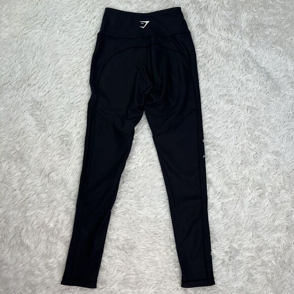 Gymshark Reversible Contrast Leggings Black/Light Gray Womens Size X-Small NWT - Picture 2 of 10
